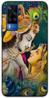 iprinto Back Cover for Vivo Y51A, Radha Krishna Lord Krishna Kanha Back Cover(Green, Hard Case, Pack of: 1)