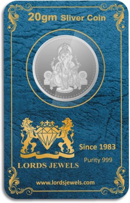 LORDS JEWELS Ganesh ji Silver Coins 20 Grams S 999 20 g Silver Coin