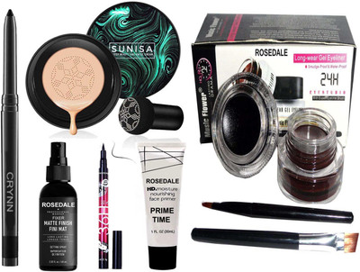 Crynn Smudge Proof WaterprooFoundation & The Matte Fixer Makeup Face Spray(7 Items in the set)