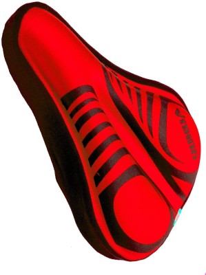 Frackson Cycle Saddle Seat & Cycling Cushion Pad Bicycle Seat Cover Free Size Bicycle Seat Cover, Saddle Cover Free Size(Red, Black)