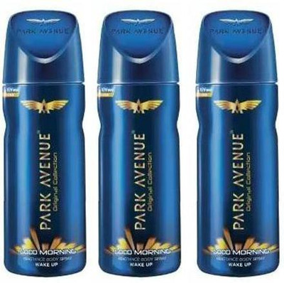 PARK AVENUE Good Morning Freshness Wake up Body Spray - For Men 150+150+150 ml Body Spray  -  For Men(450 ml, Pack of 3) PARK AVENUE Good Morning Freshness Wake up Body Spray - For Men 150+150+150 ml Body Spray  -  For Men(450 ml, Pack of 3)