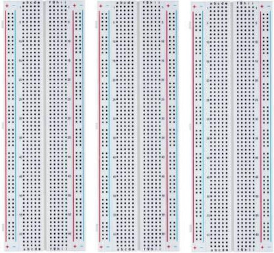 Manushre Manas Enterprises Breadboard 830 Point Solderless Prototype PCB Board Kit Protoboard MB-102 for Arduino DIY Electronics kit ( Pack of 3 ) Electronic Components Electronic Hobby Kit