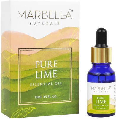 MARBELLA NATURALS Pure Lime Essential Oil | Helps Brighten Your Skin When Mixed with other Carrier oils | Helps to Instantly Uplift Your Mood | Can be Used as a Deodorant(15 ml)