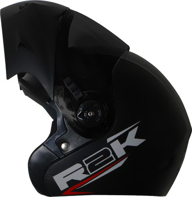 Steelbird R2K OSKA Reflective ISI Certified Flip Up Helmet Dashing Black. Motorbike Helmet(Black with Smoke Visor)