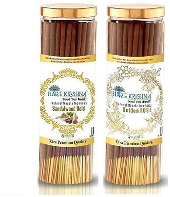 Vringra Rose & Sandalwood Agarbatti – Agarbatti Stick – Long Lasting Agarbatti – Gulab & Chandan Agarbatti - Meditation Agarbatti (Combo) Rose, Sandalwood(400 g, Set of 2)