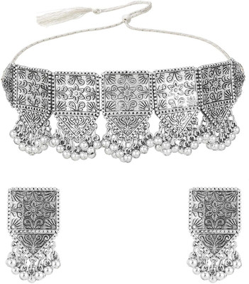 anjni creation Brass Silver Silver Jewellery Set(Pack of 1)