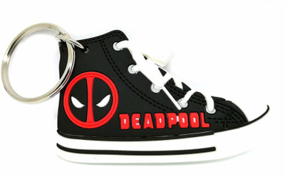 Relicon Two Sided Deadpool Sneaker Sports Shoes Superhero (Design-1) Rubber Keychain for Car Bike Men Women Boys Kids Keyring Key Chain