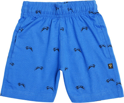 PROTEENS Short For Boys Casual Printed Pure Cotton(Blue, Pack of 1)