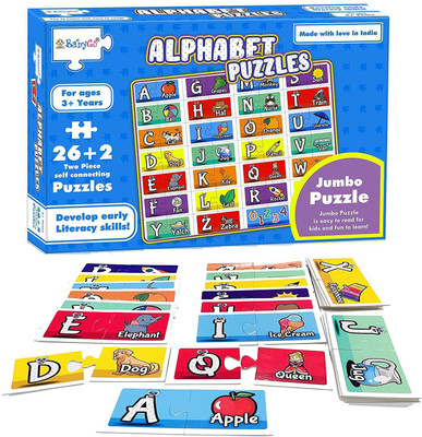 BabyGo Alphabet Jigsaw Puzzles Game for Kids(Blue)