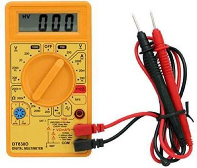 Vikas LCD Display DT-830D Mini Digital Multimeter Buzzer Overload Digital Multimeter(Yellow 2000 Counts)
