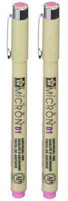 SAKURA Micron Fineliner Pen(Pack of 2, Ink Color - Pink)