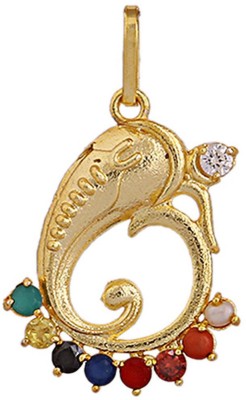 OM SHRI SAI Gold-plated Brass Pendant