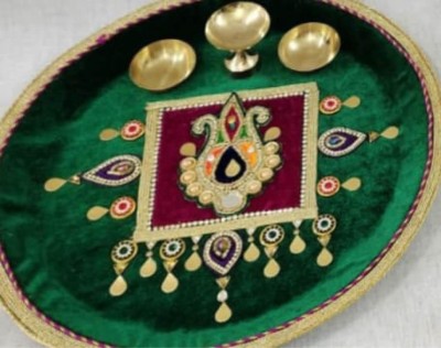Akriti Creation Silk(1 Pieces, Green)