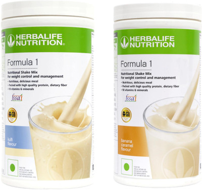 HERBALIFE Formula 1 Shake Mix- Kulfi Flavor & Banana Flavor For Weight Loss Plant-Based Protein(1000 g, Kulfi, Banana)