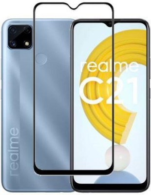 HOBBYTRONICS Edge To Edge Tempered Glass for REALME C20, REALME C21, REALME C25, REALME C25S(Pack of 1)