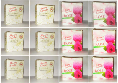 MYSORE SANDAL JASMINE & ROSE BATH SOAP(12 x 150 g)
