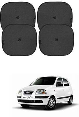 APICAL Side Window Sun Shade For Hyundai Santro Xing(Black)
