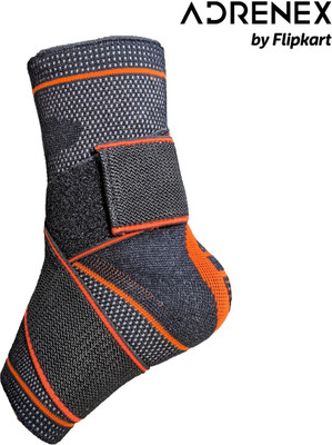 Adrenex by Flipkart 3D Knitted Ankle Binder Ankle Support(Black, Orange)