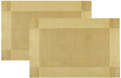 Flipkart SmartBuy Rectangular Pack of 2 Table Placemat(Gold, PVC)