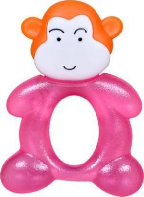 BabyGo Water Filled BPA Free Monkey Shaped Teether for Kids Teether(Pink)