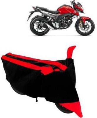 Bull Rider Waterproof Two Wheeler Cover for Honda(CBR 150R, Red, Black)