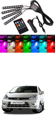 APICAL Atmosphere Lights Car LED Strip Light 4pcs 48 LED DC 12V Multicolor Music Car Interior Light LED Under Dash Lighting Kit with Sound Active Function and Wireless Remote Control Car Dashboard Lights (Multicolor)483 Dash Light Car LED for Maruti Suzuki (12 V, 75 W)(Zen Estilo, Pack of 1)