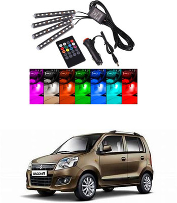 APICAL Atmosphere Lights Car LED Strip Light 4pcs 48 LED DC 12V Multicolor Music Car Interior Light LED Under Dash Lighting Kit with Sound Active Function and Wireless Remote Control Car Dashboard Lights (Multicolor)448 Dash Light Car LED for Maruti Suzuki (12 V, 75 W)(WagonR, Pack of 1)