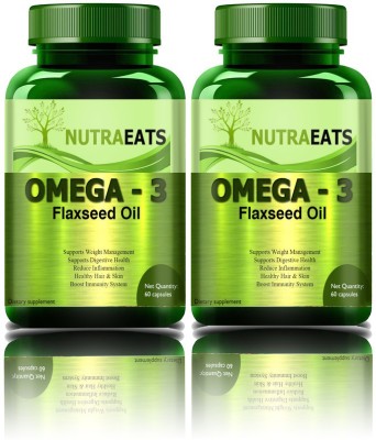 NutraEats Flaxseed Extract Capsules Omega 369 (Pack Of 2)Ultra(2 x 60 No)