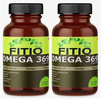 FITIO Fish Oil (Triple Strength) With 1000Mg (600Mg Epa, 400Mg Dha)B (Pack Of 2) Ultra(2 x 60 No)