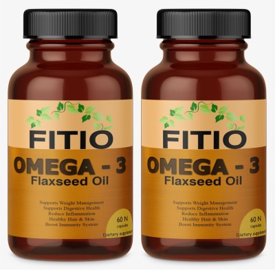 FITIO Flaxseed Extract Capsules Omega 369 (Pack Of 2) Pro(2 x 60 No)