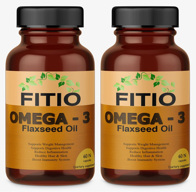 FITIO Flaxseed Extract Capsules Omega 369 (Pack Of 2)(2 x 60 No)