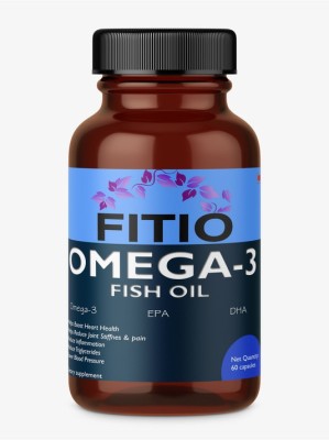 FITIO Nutrition Fish Oil (Triple Strength) With 1000Mg Omega 3 (600Mg Epa, 400Mg Dha)B Pro(60 Capsules)