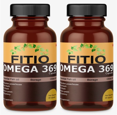 FITIO Fish Oil (Triple Strength) With 1000Mg Omega 369, Omega 3 (Pack Of 2) Ultra(2 x 60 No)