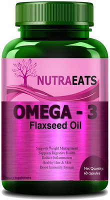 NutraEats Flaxseed Extract Capsules , Flax Seed Oil Capsule Ultra(60 No)