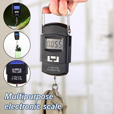 ZURU BUNCH Digital Hanging Weighing Scales 110lb/50kg Weight Capacity Battery Powered Electronic Portable Luggage Postal Scale Balance Hook with Back light LCD Display (Batteries Included) Weighing Scale(Black) ZURU BUNCH Digital Hanging Weighing Scales 110lb/50kg Weight Capacity Battery Powered Electronic Portable Luggage Postal Scale Balance Hook with Back light LCD Display (Batteries Included) Weighing Scale(Black)