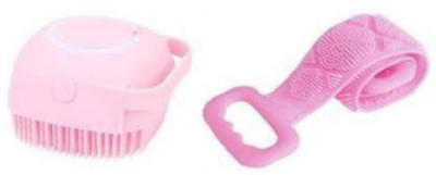 SBTs Silicone Body Scrubbers Brush for Use in Shower, Silicone Massage Exfoliating Bath Brush With Soap Dispenser, Deep Cleaning