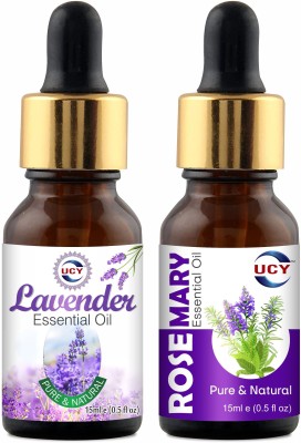 UCY Lavender Essential Oil & Rosemary Essential Oil (Combo) For Aromas, Hair Growth & Healthy Skin(30 ml)