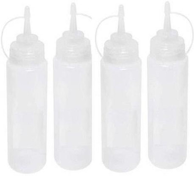 VIJAY EXPORT Ketchup Sauce Squeeze Transparent 250 ml Bottle(Pack of 4, White, Plastic)