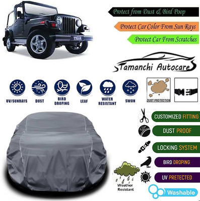 Tamanchi Autocare Car Cover For Mahindra Thar(Grey)