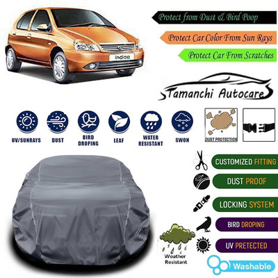 Tamanchi Autocare Car Cover For Tata Indica(Grey)