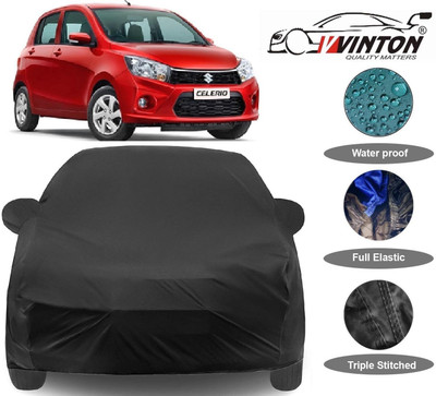 V VINTON Car Cover For Maruti Suzuki Celerio (With Mirror Pockets)(Black, For 2014, 2015, 2016, 2017, 2018, 2019, 2020 Models)