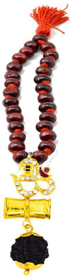 AFH Diamod Studded Om Shiva Ligam Religious Rudrkasha Car Rear view Mirror Decoration Car Charm Decorative Hanging Ornament Car Hanging Ornament(Pack of 1)