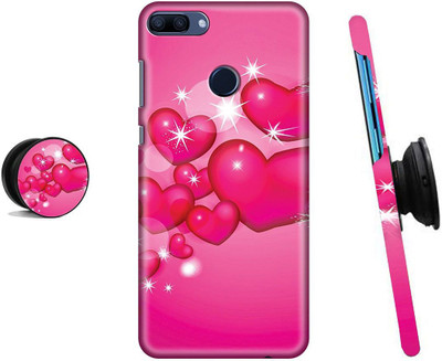 Hello Case Back Cover for Honor 9N(Pink, Cases with Holder, Pack of: 2)