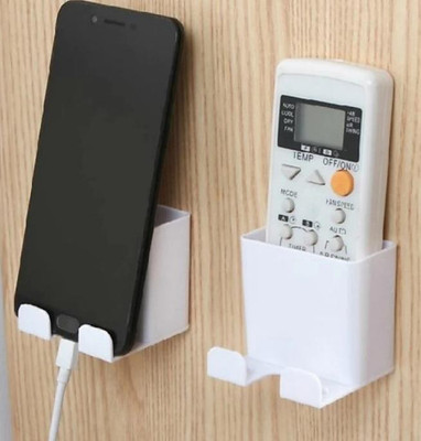 S M CREATION 0 Compartments Plastic Remote stand & mobile charging holder(White)