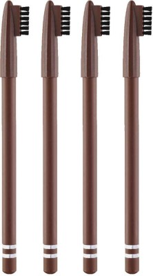 VARS LONDON deep brown eyebrow pencil combo pack of 4 | black eyebrow pencil | eyebrow make up pencil | eyebrow tattoo pencil | eyebrow setting pencil(deep brown)