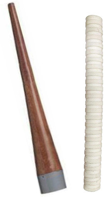 Y2M Combo of 1 Cricket Bat White Grip (VK) + One Wooden Grip Cone Gripper Chevron(Pack of 1)