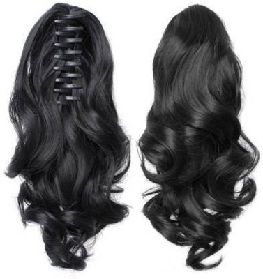 Vister BLACK SILKY PONY TAIL CLUTCHON(Step Cutting) Hair Extension