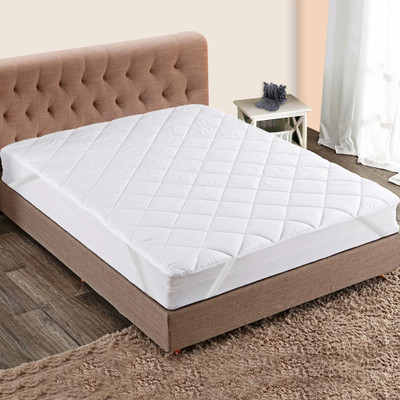 CRAZY WORLD Elastic Strap Double, King Size Breathable, Stretchable, Waterproof Mattress Cover(White)