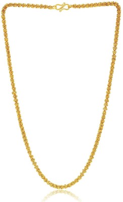 Happy Stoning Premium Quality One Gram Gold Plated Chain for Men & Women Gold-plated Plated Brass Chain