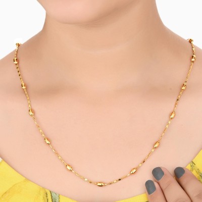 AanyaCentric 22 inches Long Necklace Neckchain Gold-plated Plated Brass Chain